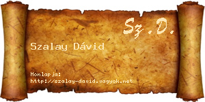 Szalay Dávid névjegykártya